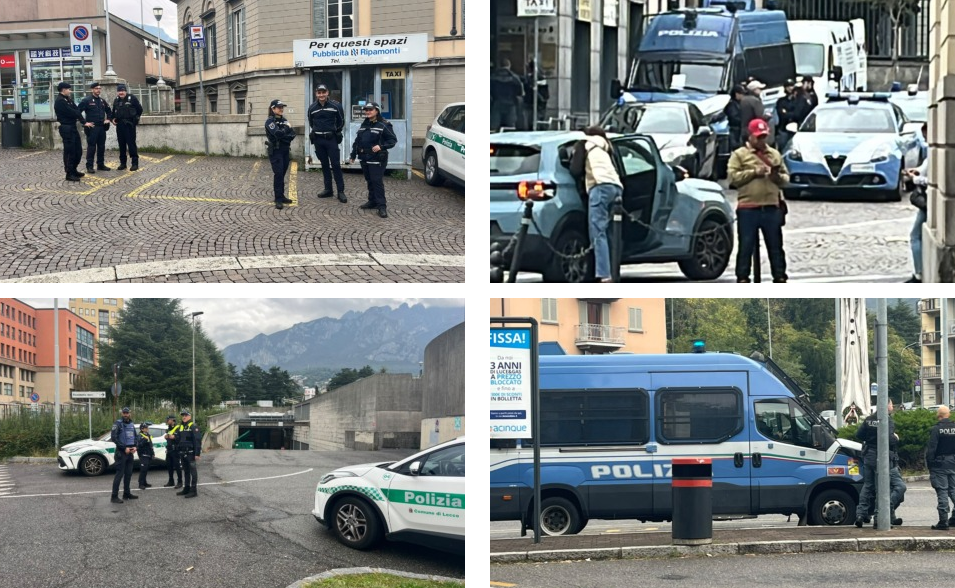 Lecco blindata, rafforzati i controlli: forze dell’ordine schierate